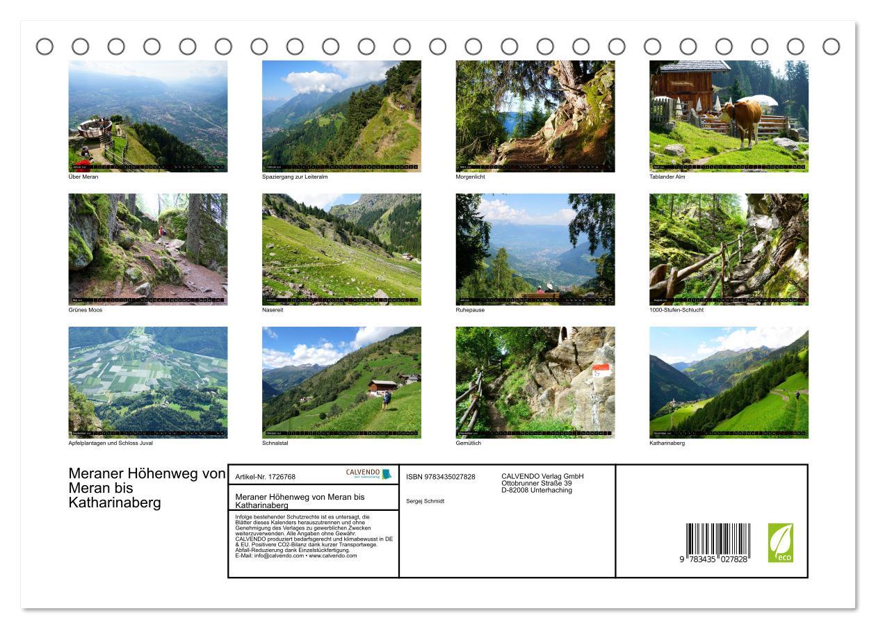 Bild: 9783435027828 | Meraner Höhenweg von Meran bis Katharinaberg (Tischkalender 2025...