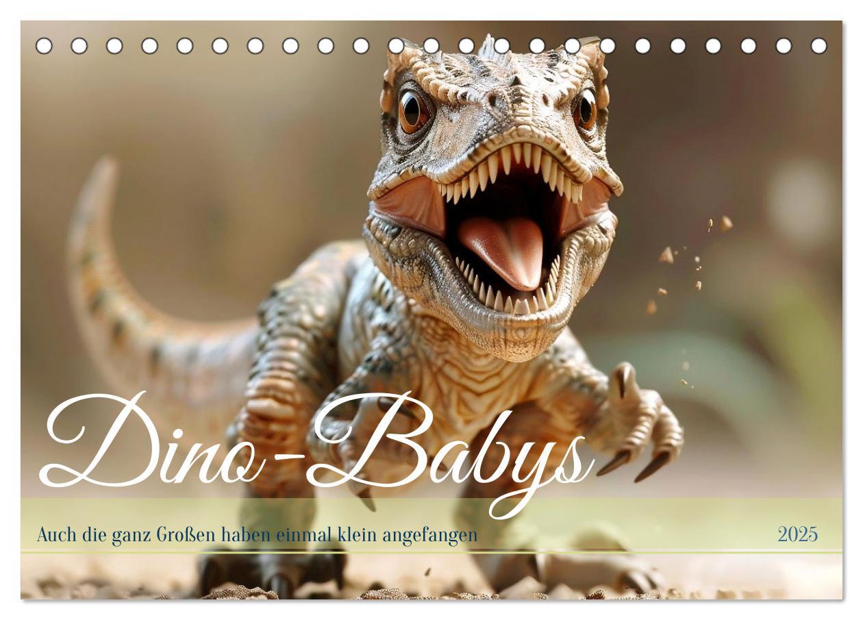 Cover: 9783383797361 | Dino-Babys (Tischkalender 2025 DIN A5 quer), CALVENDO Monatskalender