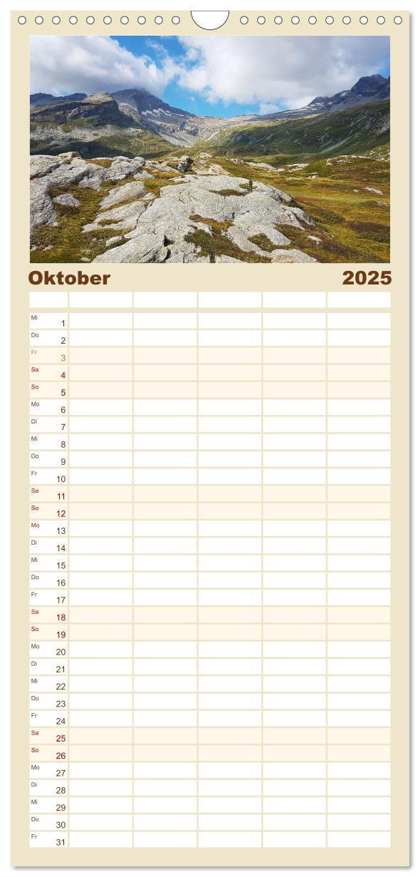 Bild: 9783457098608 | Familienplaner 2025 - Alpen Blick mit 5 Spalten (Wandkalender, 21 x...