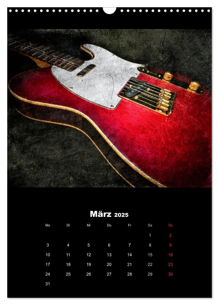 Bild: 9783457015957 | Vintage Gitarren (Wandkalender 2025 DIN A3 hoch), CALVENDO...