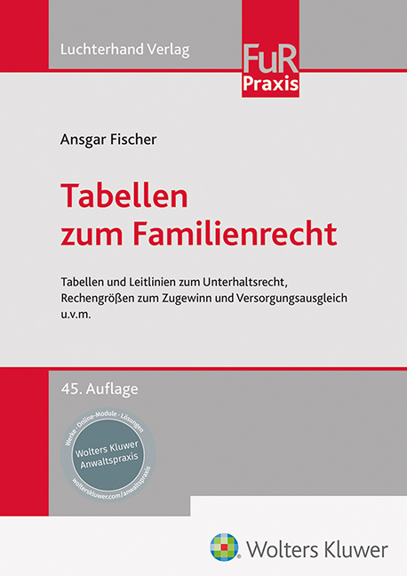 Cover: 9783472098287 | Tabellen zum Familienrecht | Ansgar Fischer | Buch | X | Deutsch