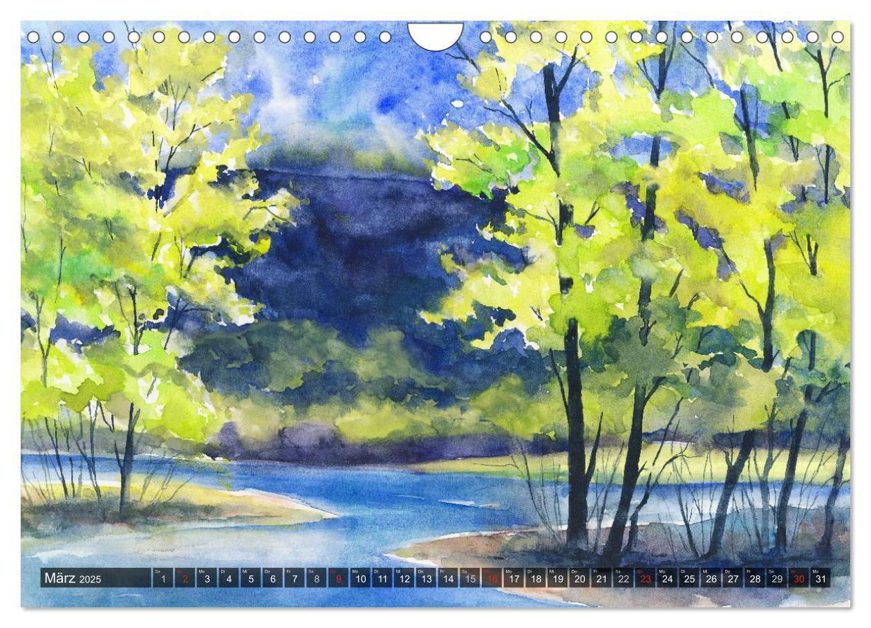 Bild: 9783435482474 | Landschaft in Aquarell (Wandkalender 2025 DIN A4 quer), CALVENDO...