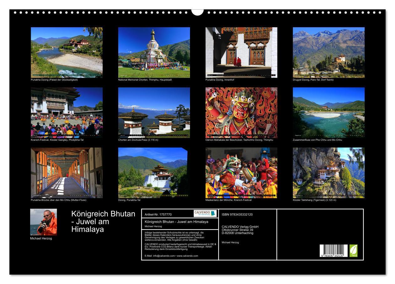 Bild: 9783435332120 | Königreich Bhutan - Juwel am Himalaya (Wandkalender 2025 DIN A2...