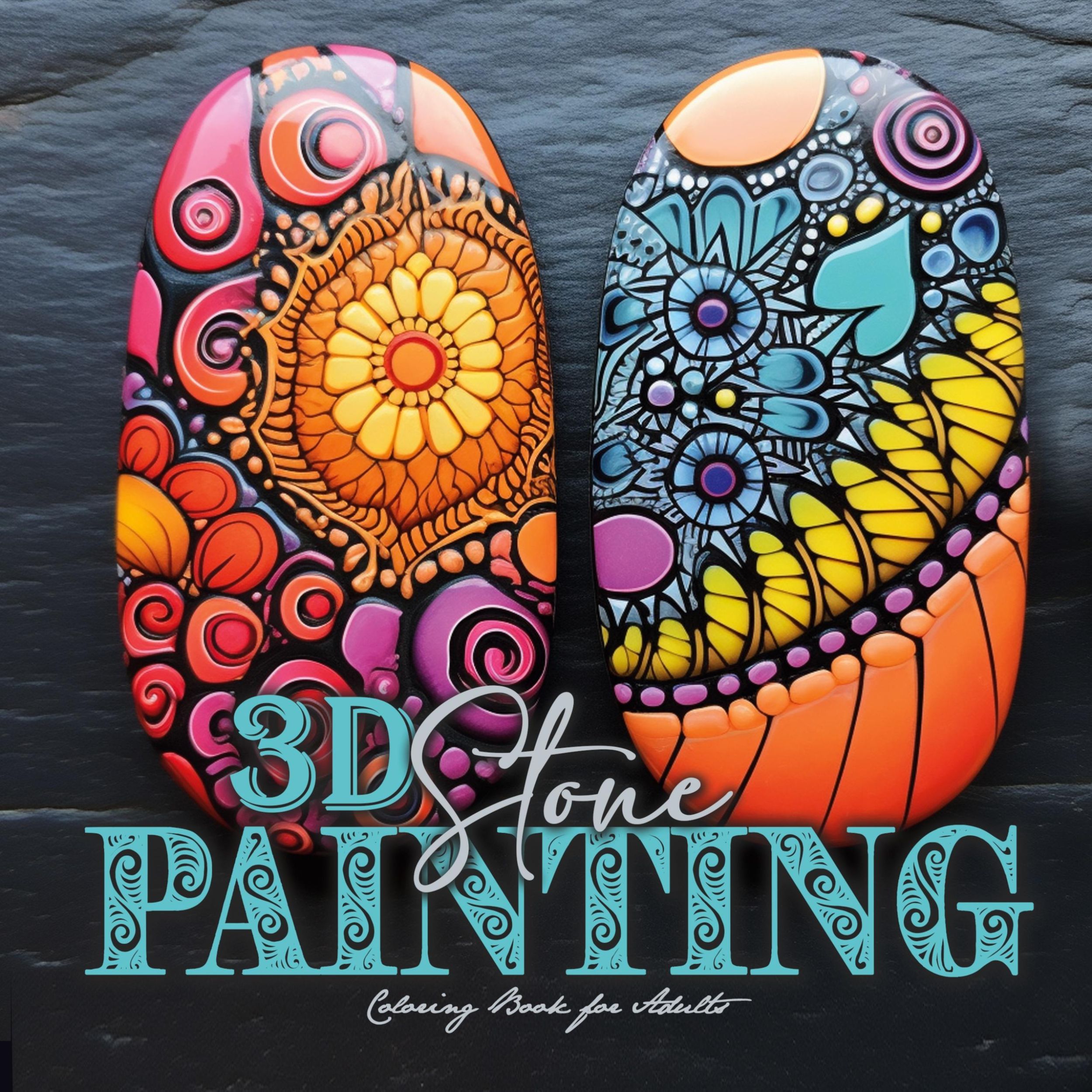 Cover: 9783758437977 | 3D Stone Painting Coloring Book for Adults | Monsoon Publishing | Buch