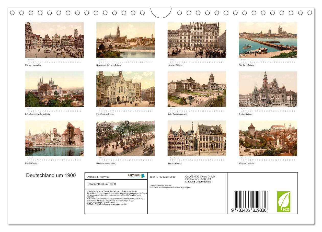 Bild: 9783435819836 | Deutschland um 1900 (Wandkalender 2025 DIN A4 quer), CALVENDO...