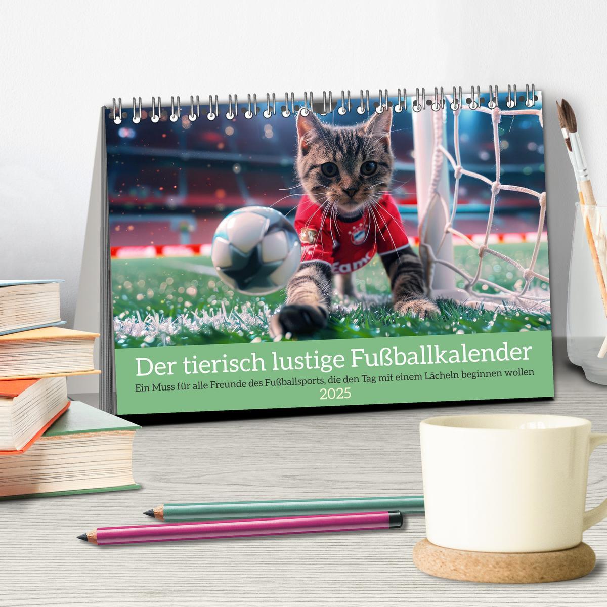 Bild: 9783457152829 | Der tierisch lustige Fußballkalender (Tischkalender 2025 DIN A5...