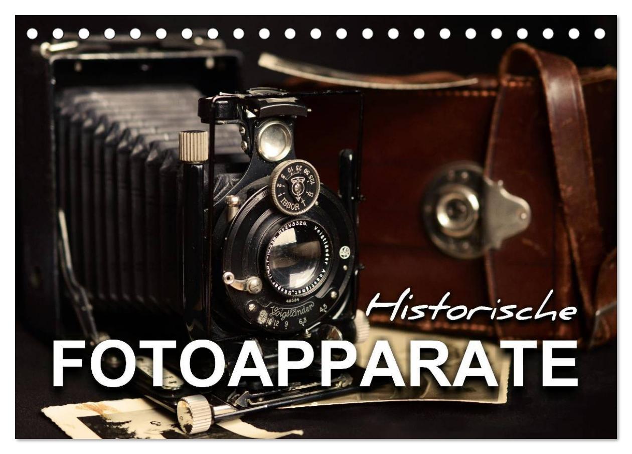 Cover: 9783435564194 | Historische Fotoapparate (Tischkalender 2025 DIN A5 quer), CALVENDO...