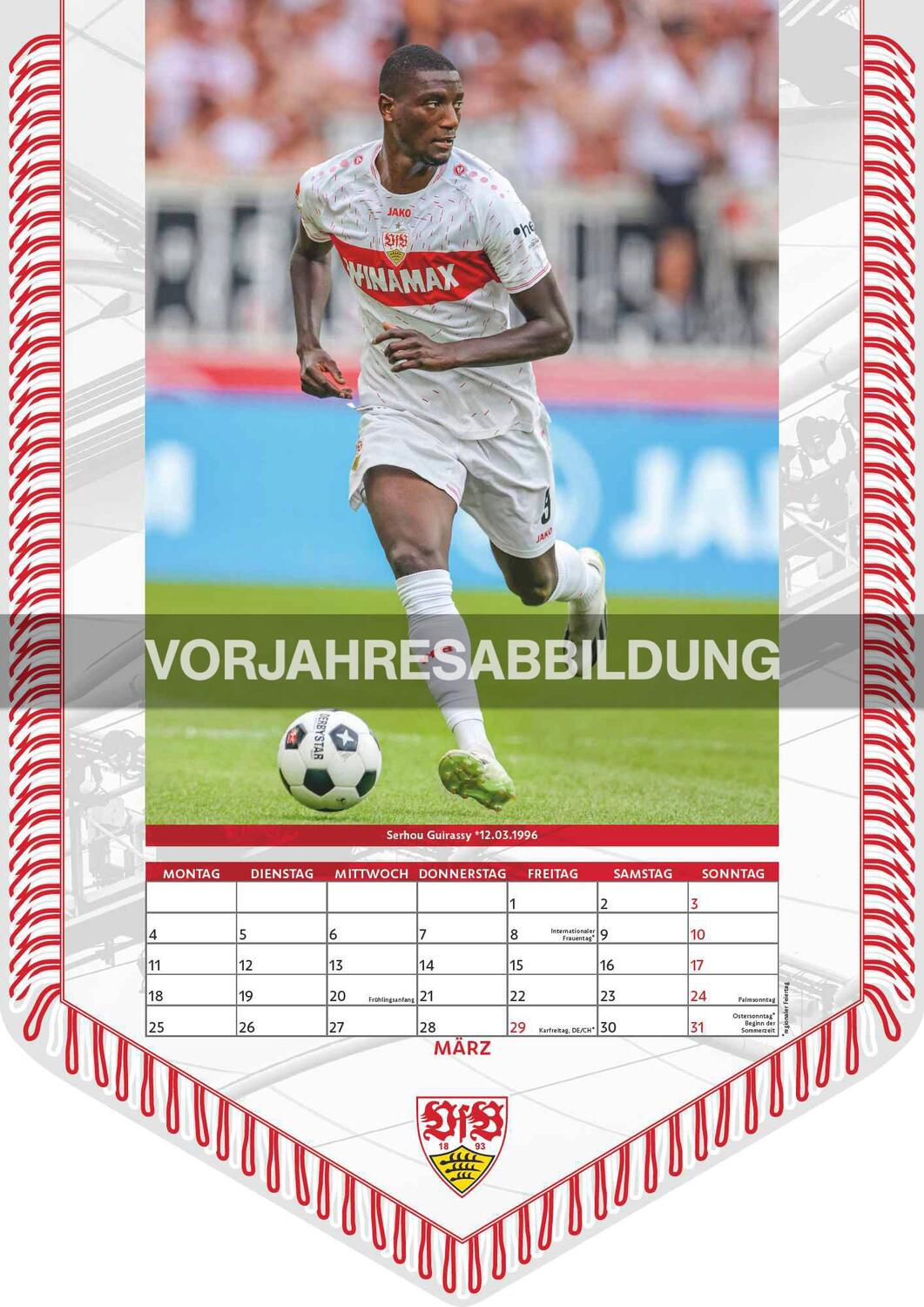 Bild: 4002725994486 | VfB Stuttgart 2025 - Bannerkalender - Fan-Kalender -...