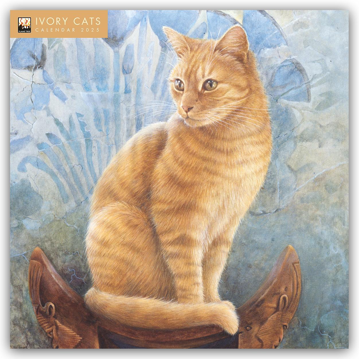 Cover: 9781835620380 | Ivory Cats by Lesley Anne Ivory Wall Calendar 2025 (Art Calendar)