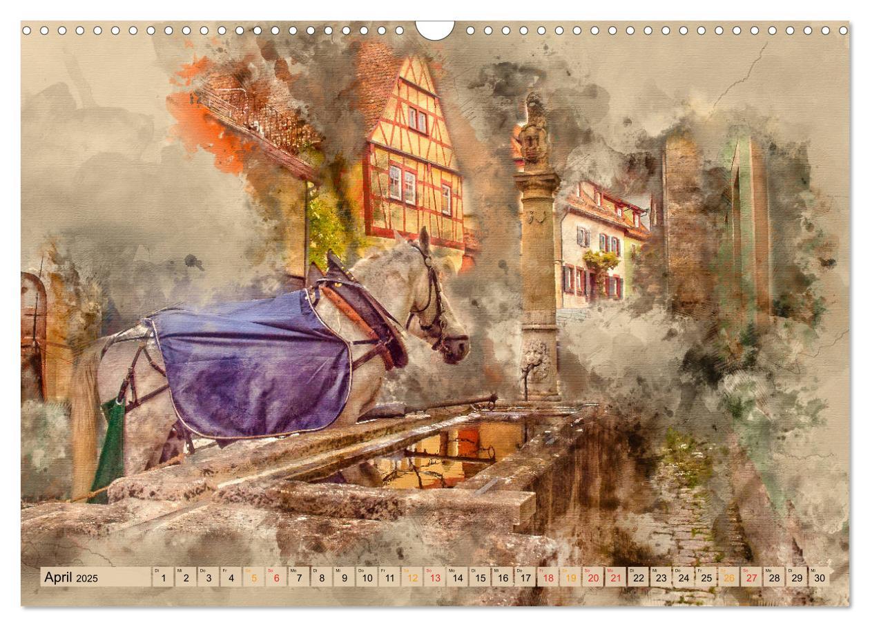 Bild: 9783435409778 | Romantische Städte - Rothenburg ob der Tauber (Wandkalender 2025...