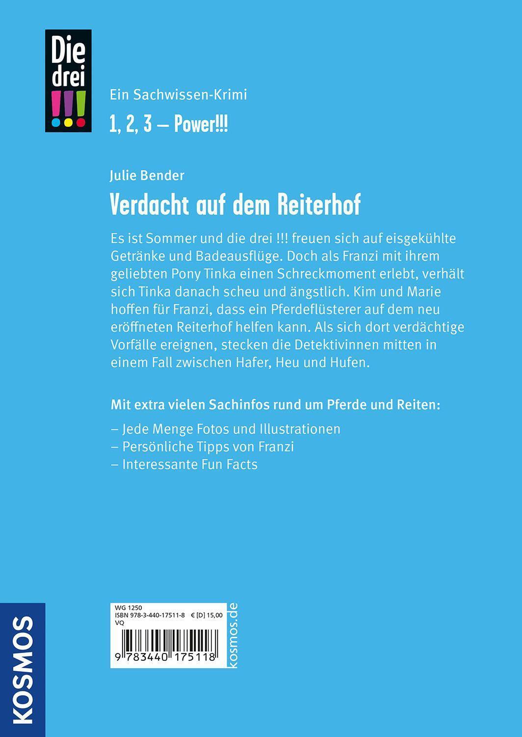 Bild: 9783440175118 | Die drei !!!, Verdacht auf dem Reiterhof | Julie Bender | Buch | 2023