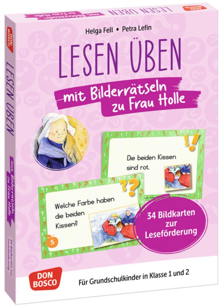 Cover: 4260694922552 | Lesen üben mit Bilderrätseln zu Frau Holle. 34 Bildkarten zur...