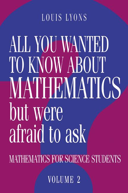 Cover: 9780521436014 | All You Wanted to Know about Mathematics But Were Afraid to Ask | Buch