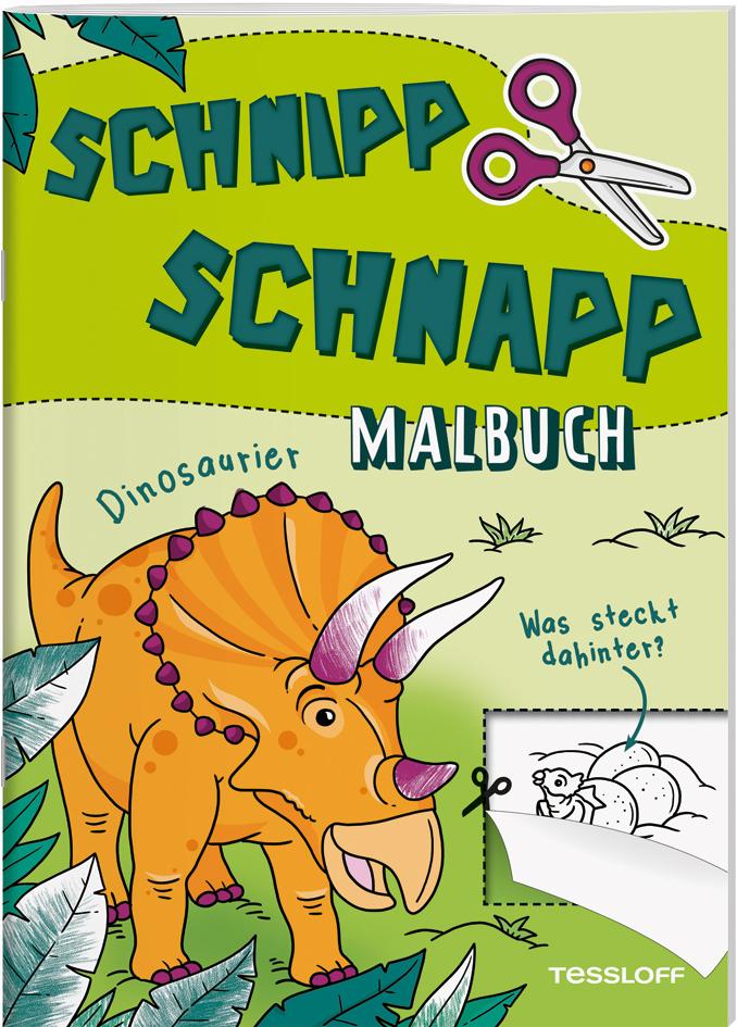 Cover: 9783788645793 | Schnipp Schnapp Malbuch. Dinosaurier. Was steckt dahinter? | Lohr