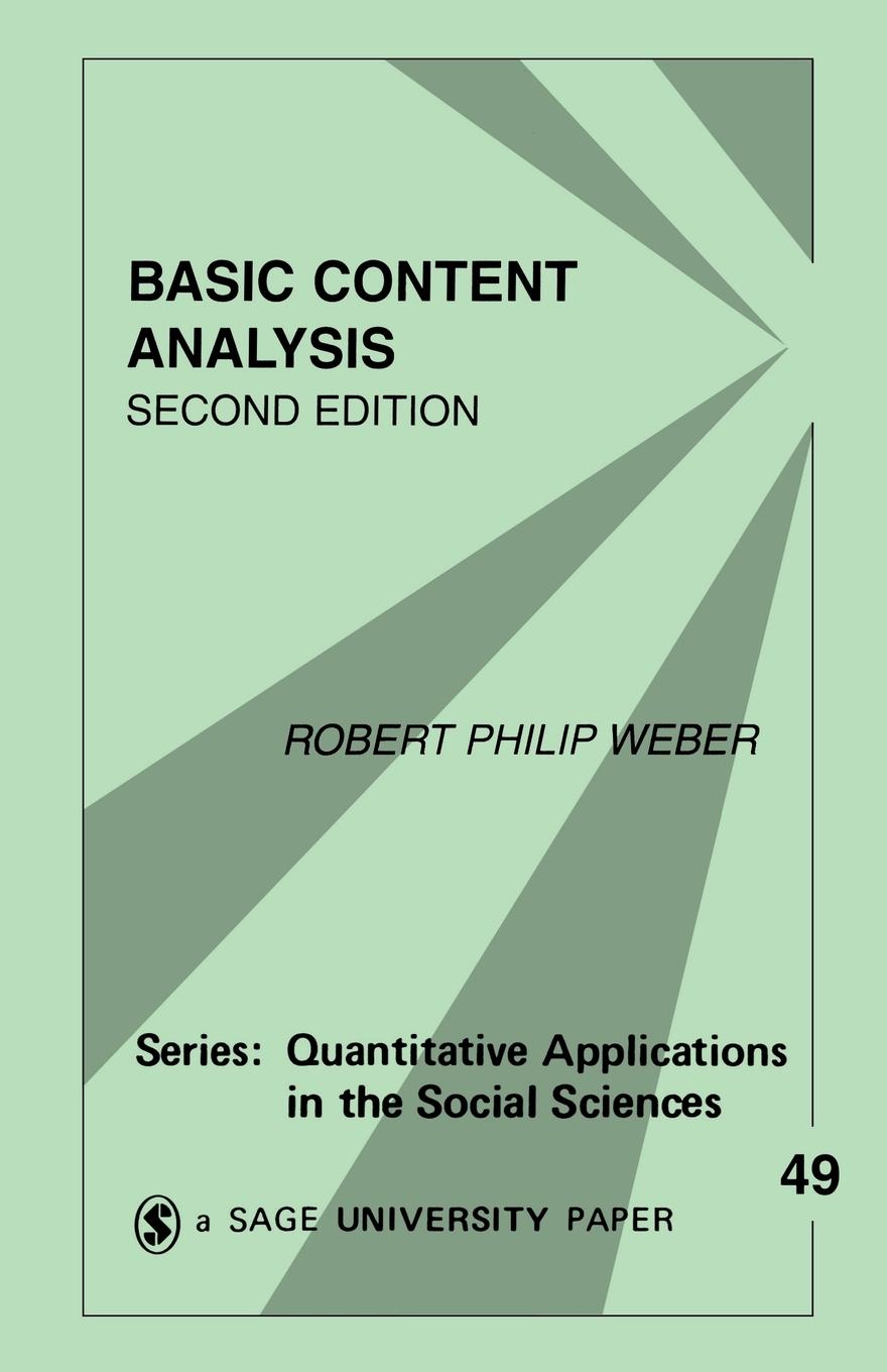 Cover: 9780803938632 | Basic Content Analysis | Robert Philip Weber | Taschenbuch | Englisch