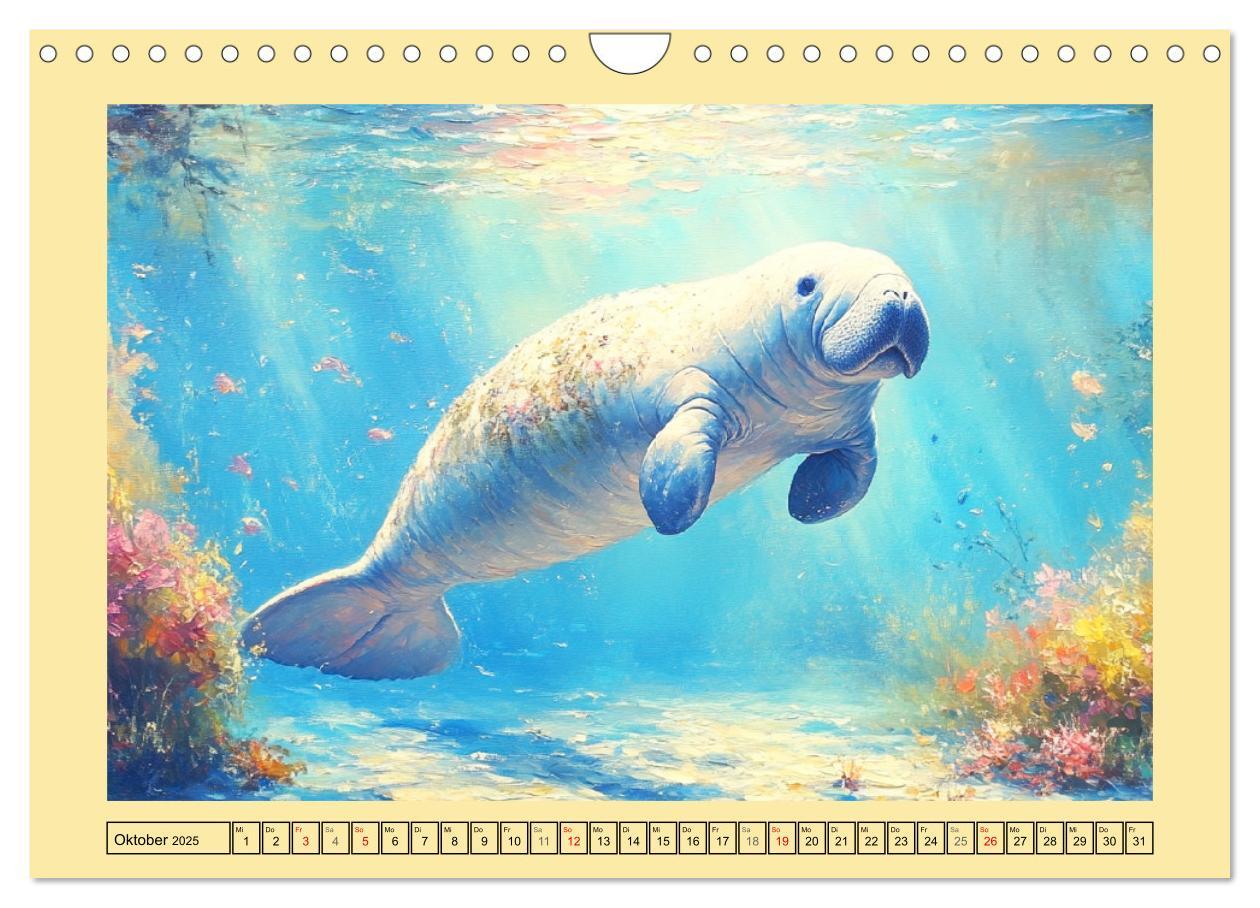 Bild: 9783457203576 | Manatee Paintings. Rundschwanzseekühe im Ölgemälde-Stil...