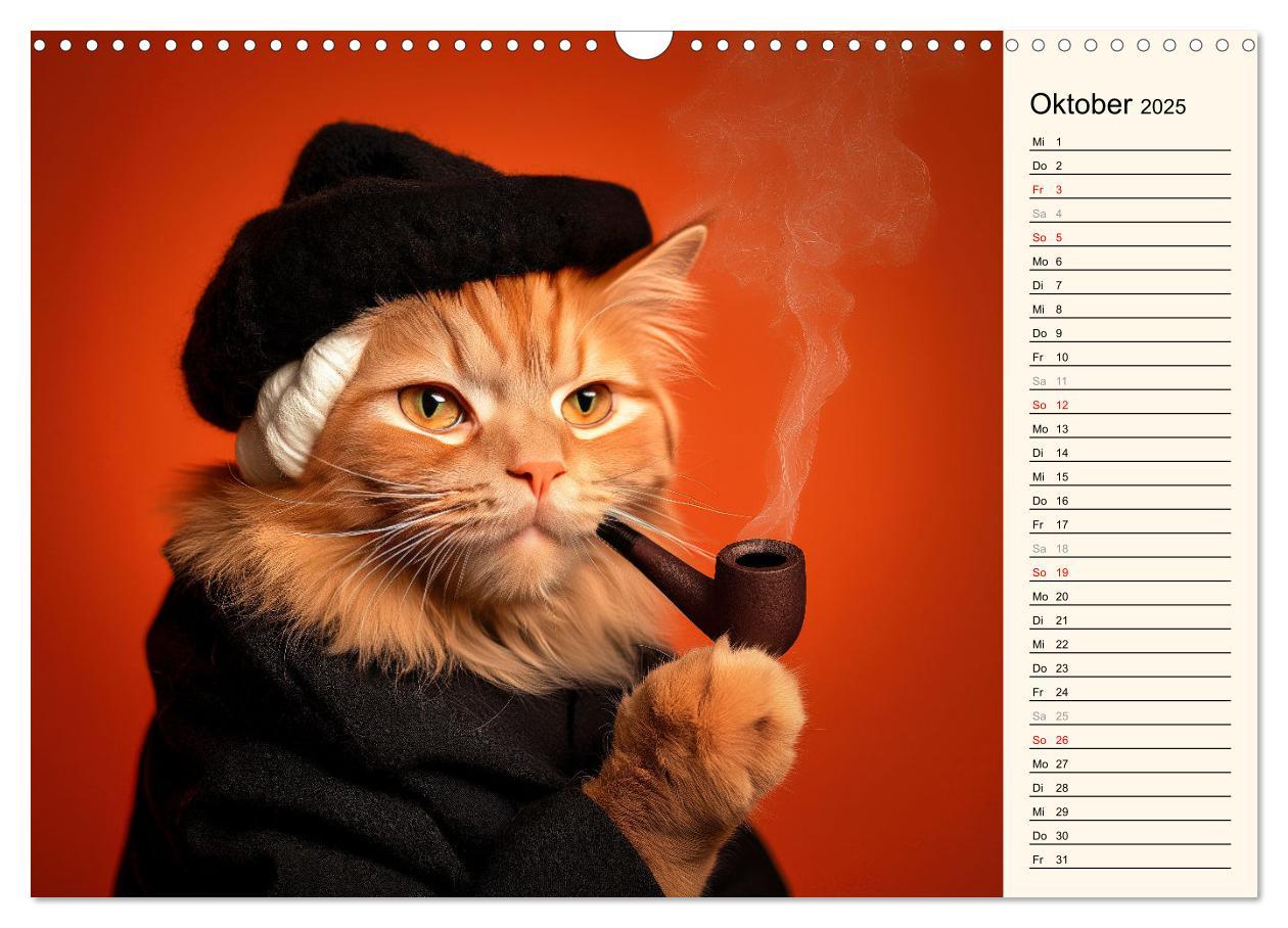 Bild: 9783457179826 | Katzen schaffen Kunst (Wandkalender 2025 DIN A3 quer), CALVENDO...