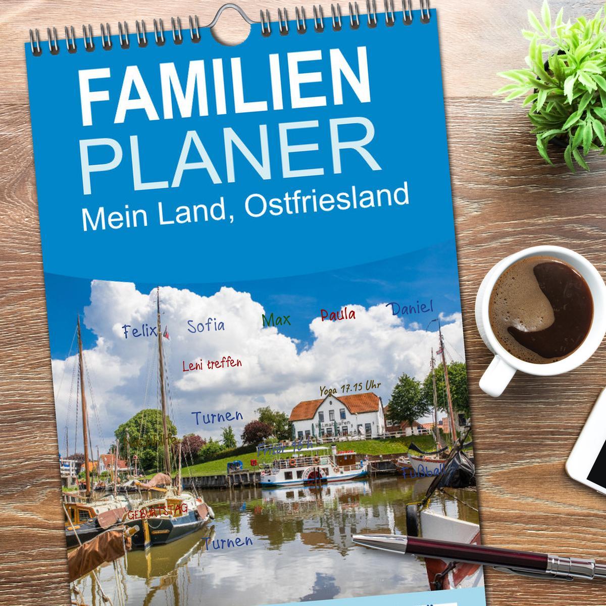 Bild: 9783457101322 | Familienplaner 2025 - Mein Land, Ostfriesland mit 5 Spalten...