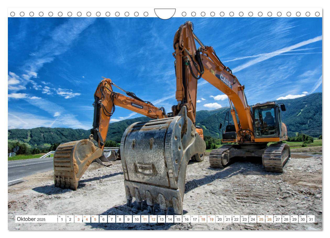 Bild: 9783435368075 | Baumaschinen - Maschinen auf der Baustelle (Wandkalender 2025 DIN...