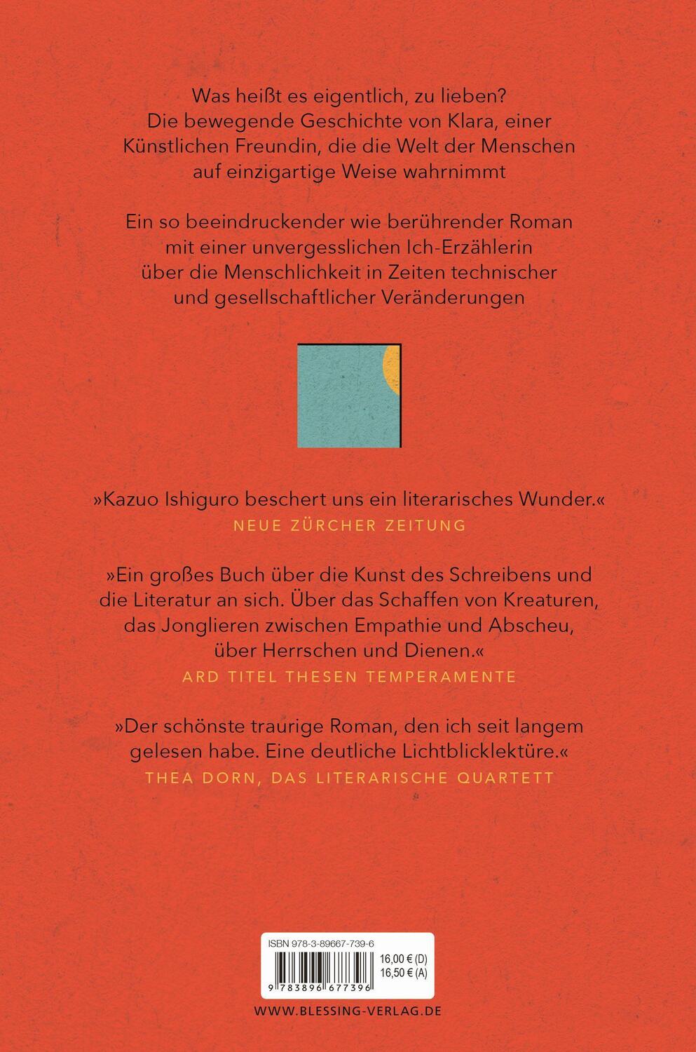 Bild: 9783896677396 | Klara und die Sonne | Roman | Kazuo Ishiguro | Taschenbuch | Deutsch