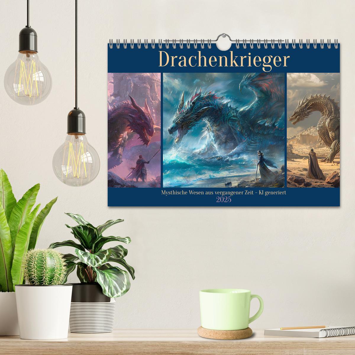 Bild: 9783383821394 | Drachenkrieger (Wandkalender 2025 DIN A4 quer), CALVENDO...