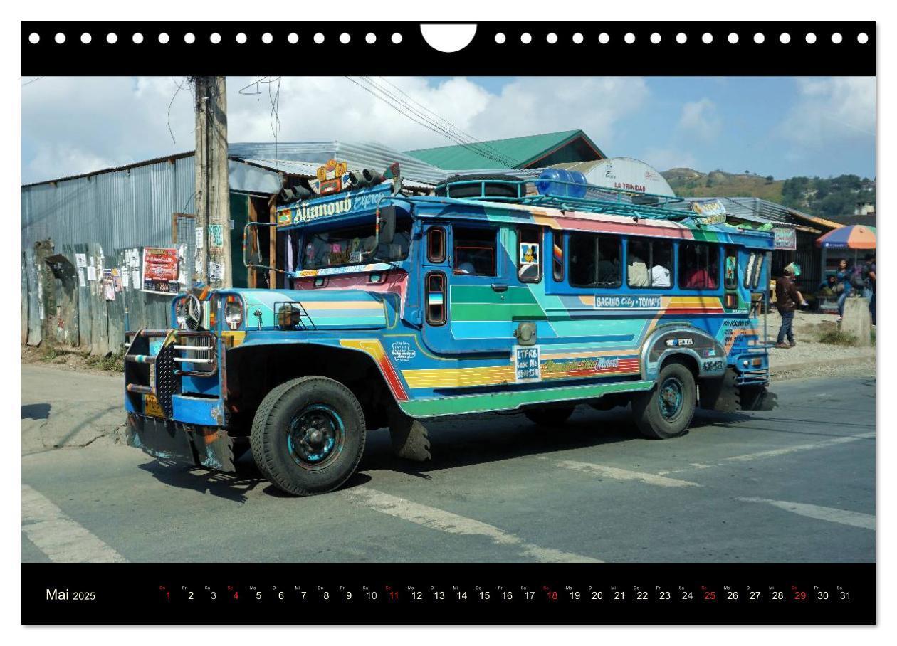 Bild: 9783435600502 | Jeepneys (Wandkalender 2025 DIN A4 quer), CALVENDO Monatskalender