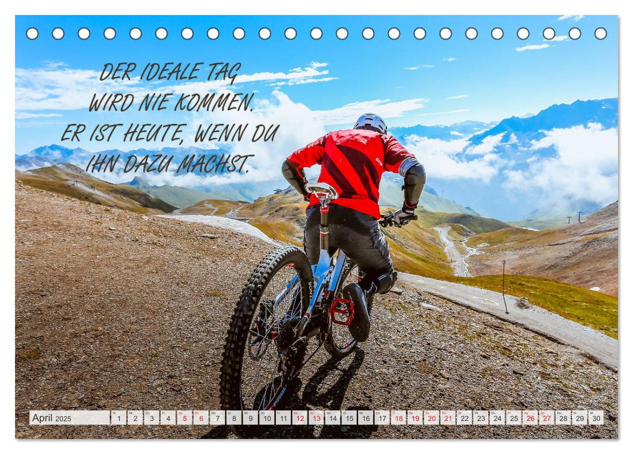 Bild: 9783435122110 | Positive Gedanken - Motivation und Mountainbike (Tischkalender 2025...