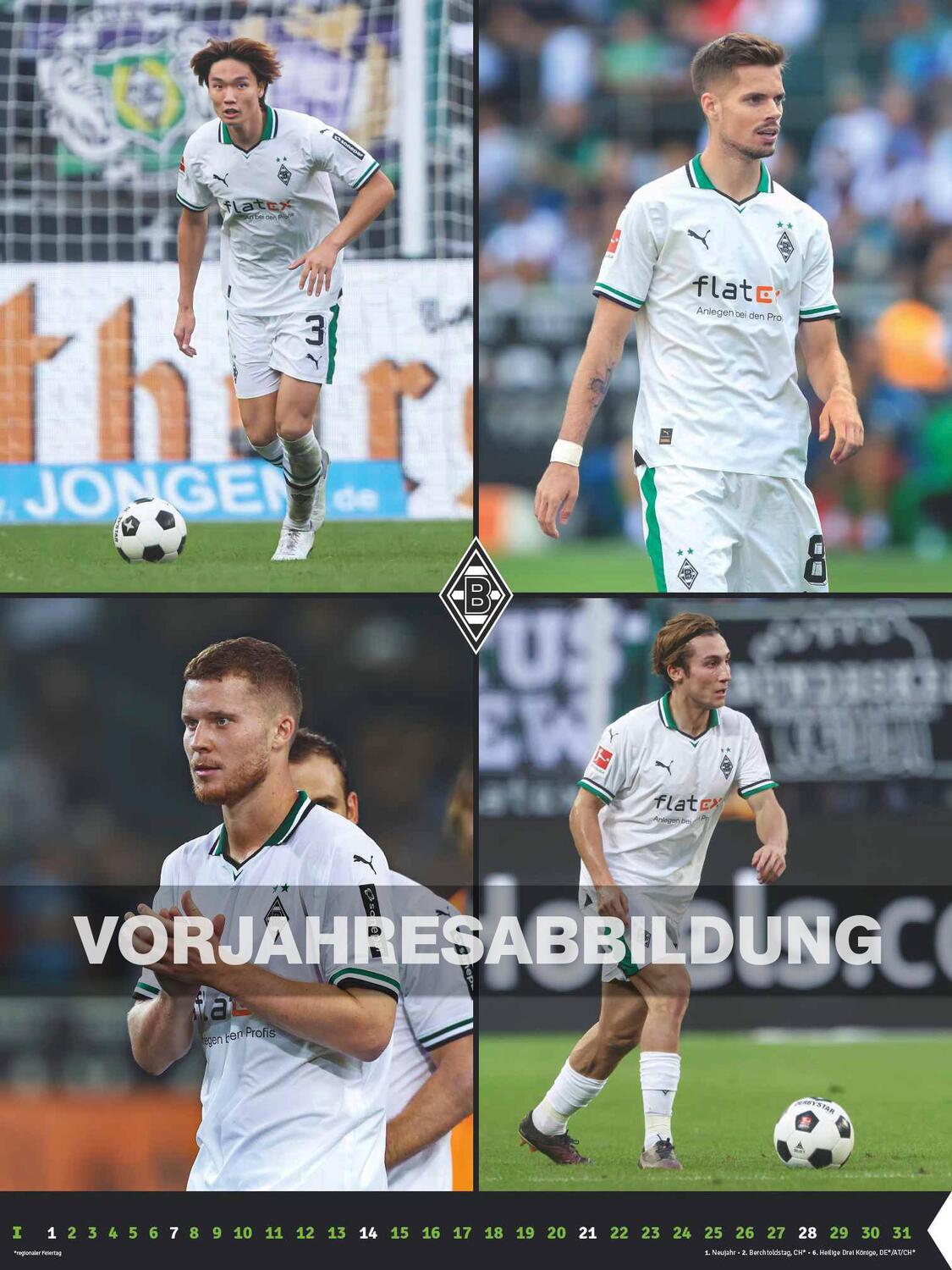 Bild: 4002725994400 | Borussia Mönchengladbach 2025 - Wandkalender XL - Fußballkalender -...