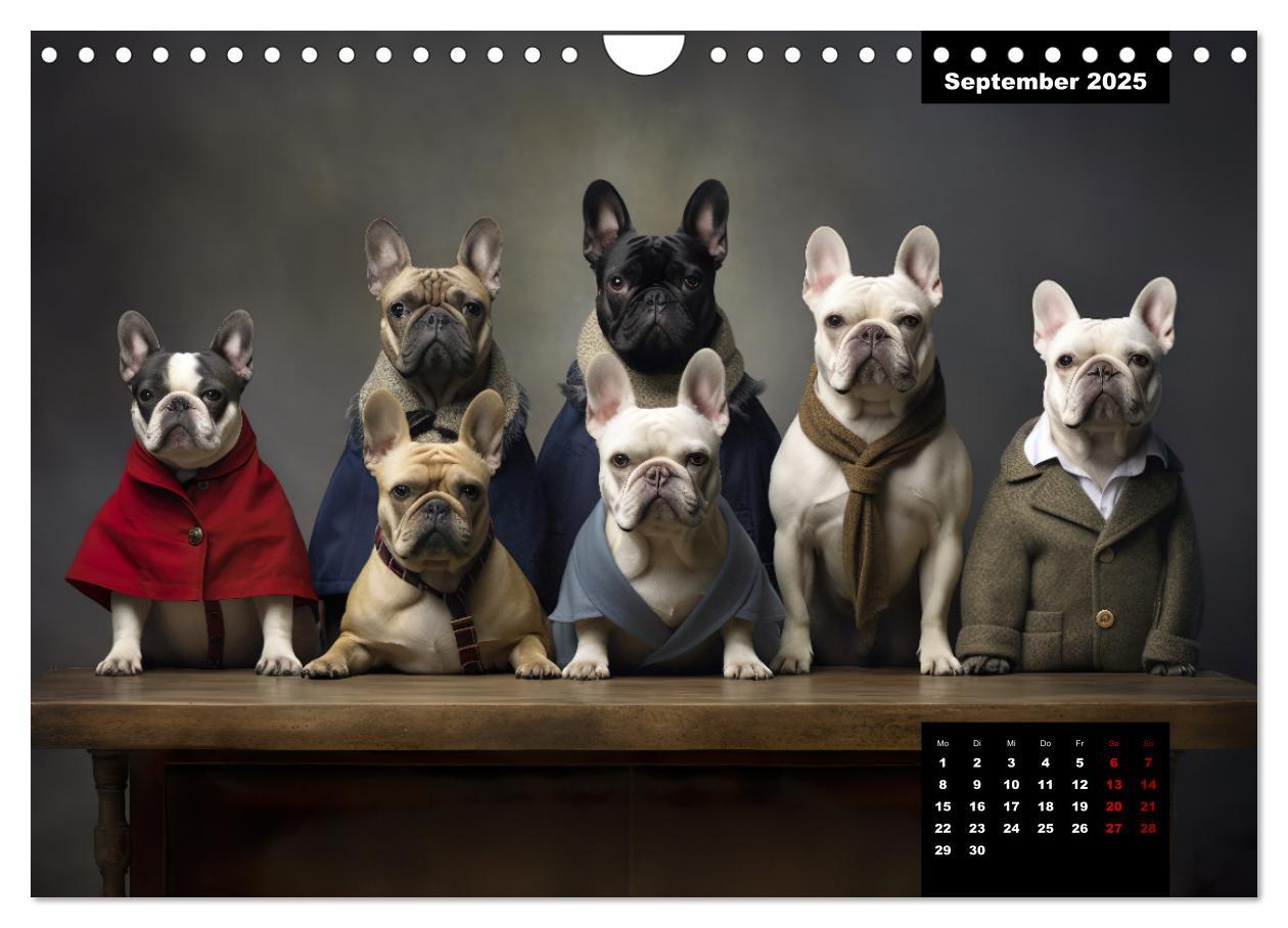 Bild: 9783383858086 | Französische Bulldogge KI Digiart (Wandkalender 2025 DIN A4 quer),...