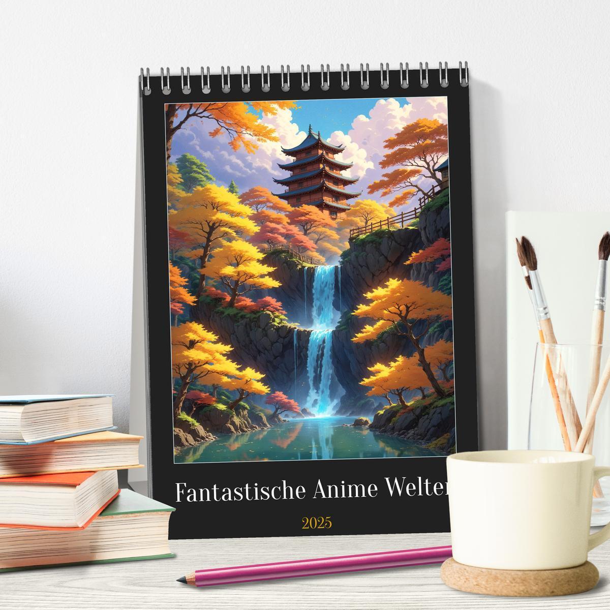 Bild: 9783435743773 | Fantastische Anime Welten (Tischkalender 2025 DIN A5 hoch),...