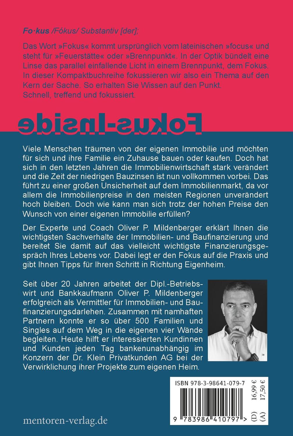 Rückseite: 9783986410797 | Immobilienfinanzierung leicht gemacht | Oliver P. Mildenberger | Buch