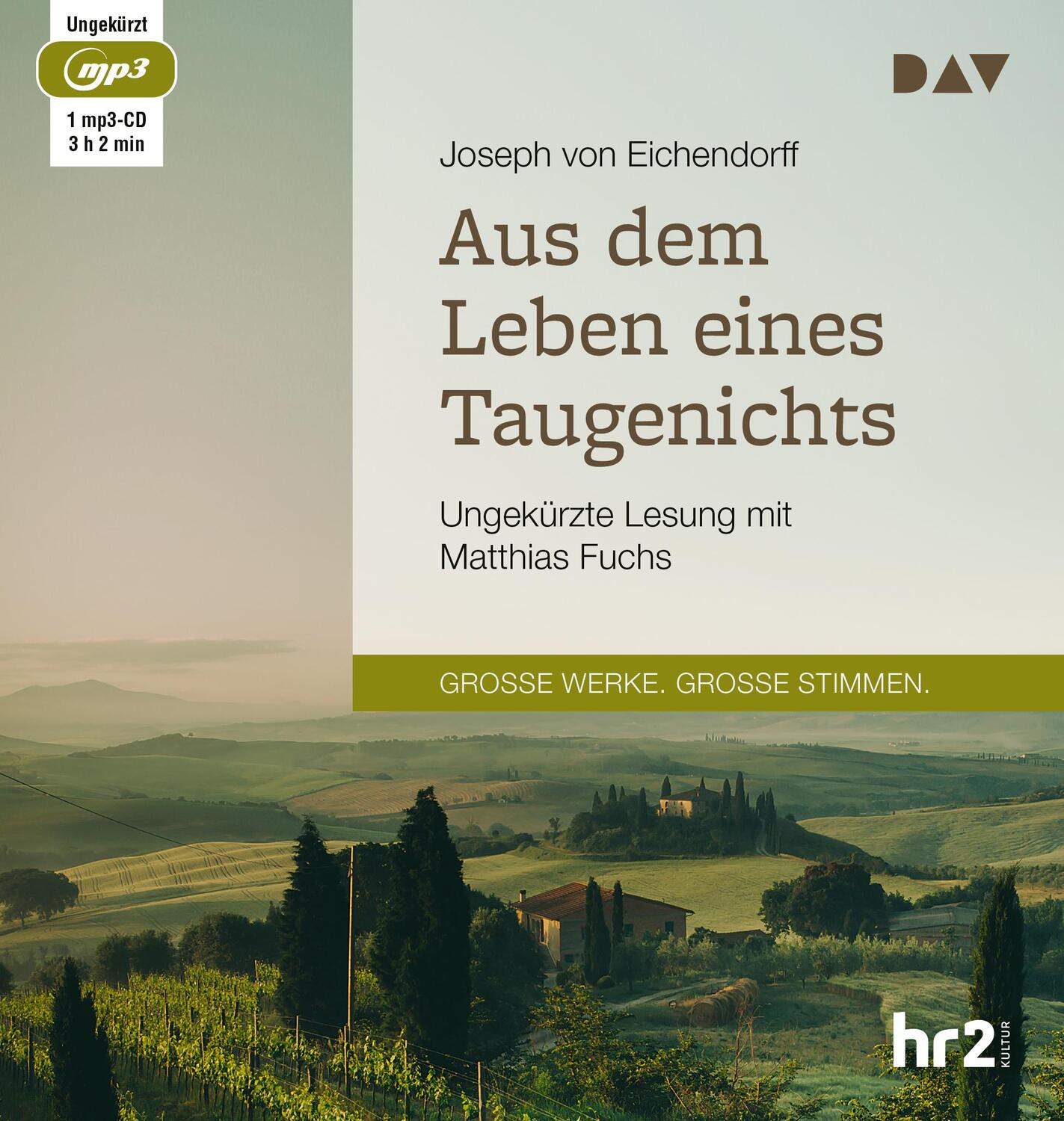 Cover: 9783862316380 | Aus dem Leben eines Taugenichts | Ungekürzte Lesung | Eichendorff