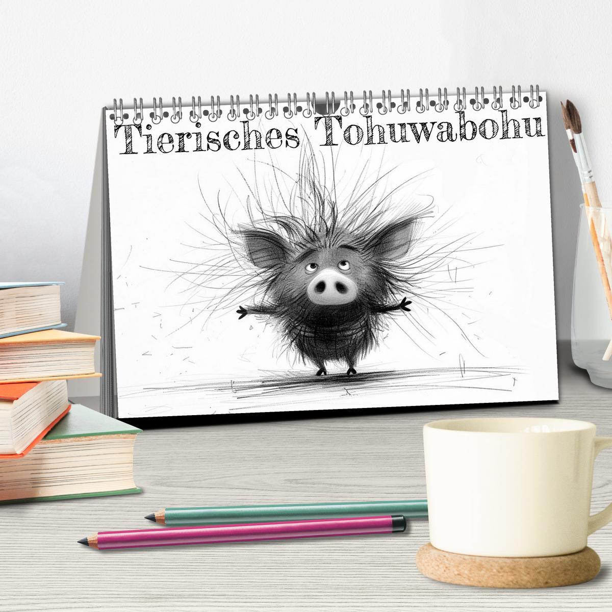 Bild: 9783457186435 | Tierisches Tohuwabohu (Tischkalender 2025 DIN A5 quer), CALVENDO...