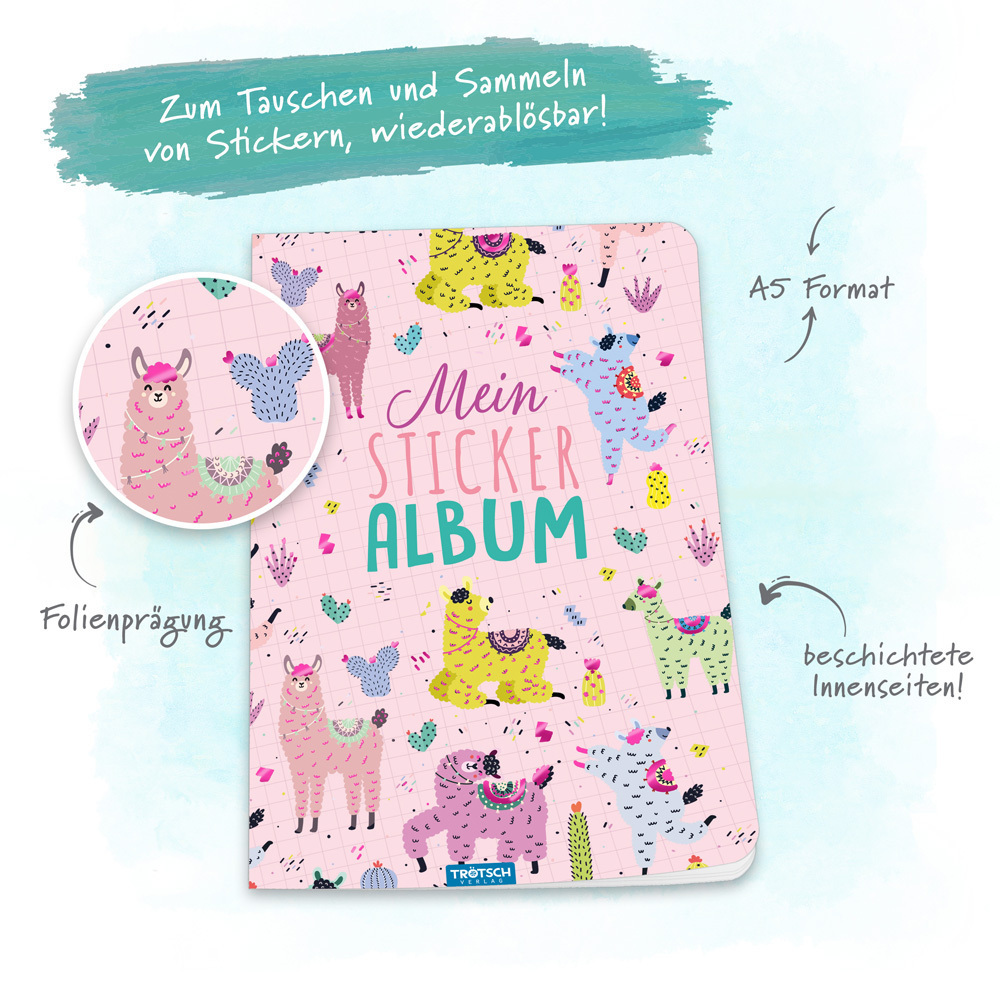 Bild: 4260619118299 | Mein Stickeralbum Lama | Album zum Sammeln | Co.KG | Taschenbuch