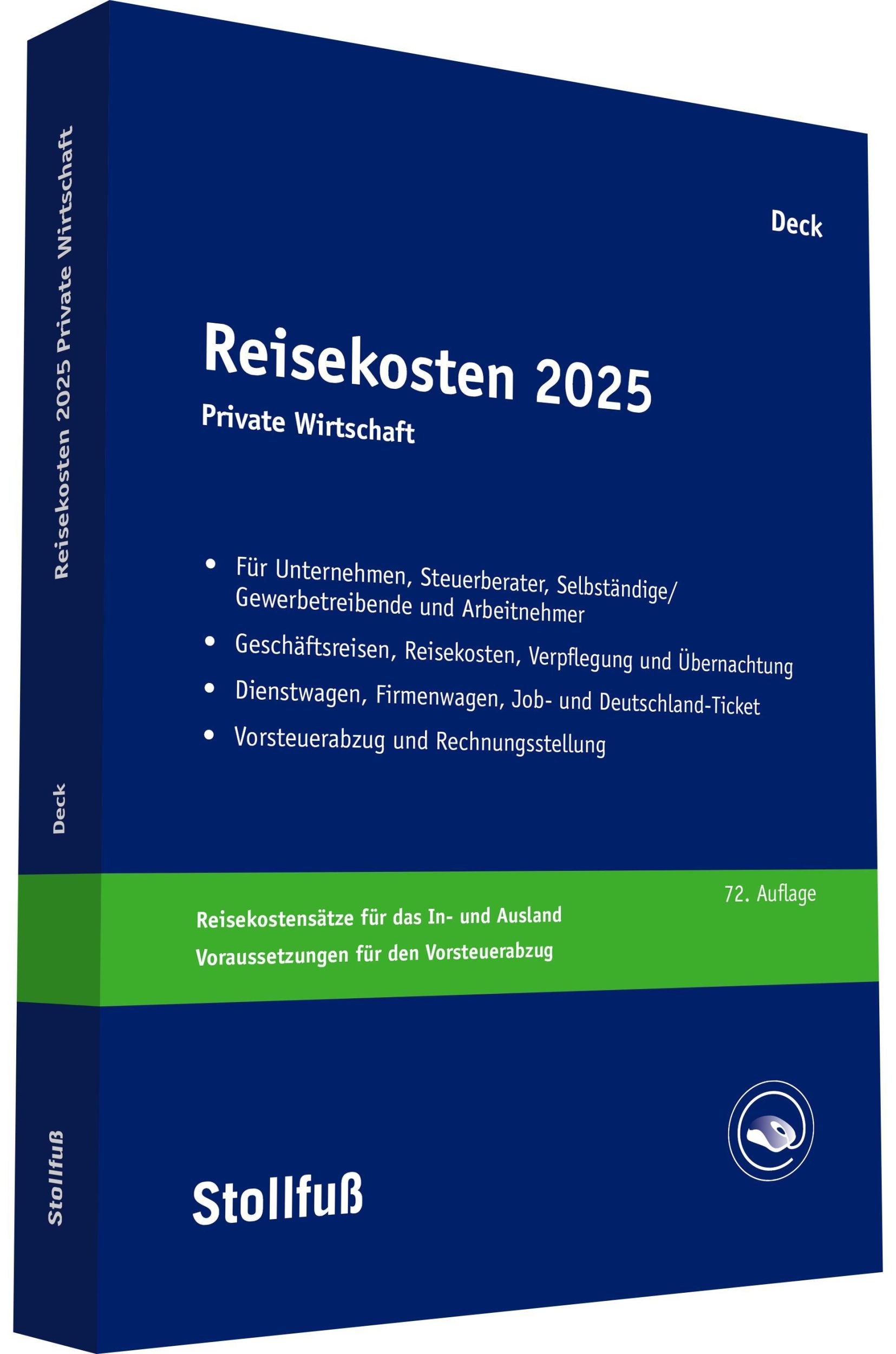 Cover: 9783083110255 | Reisekosten 2025 | Private Wirtschaft | Wolfgang Deck | Taschenbuch