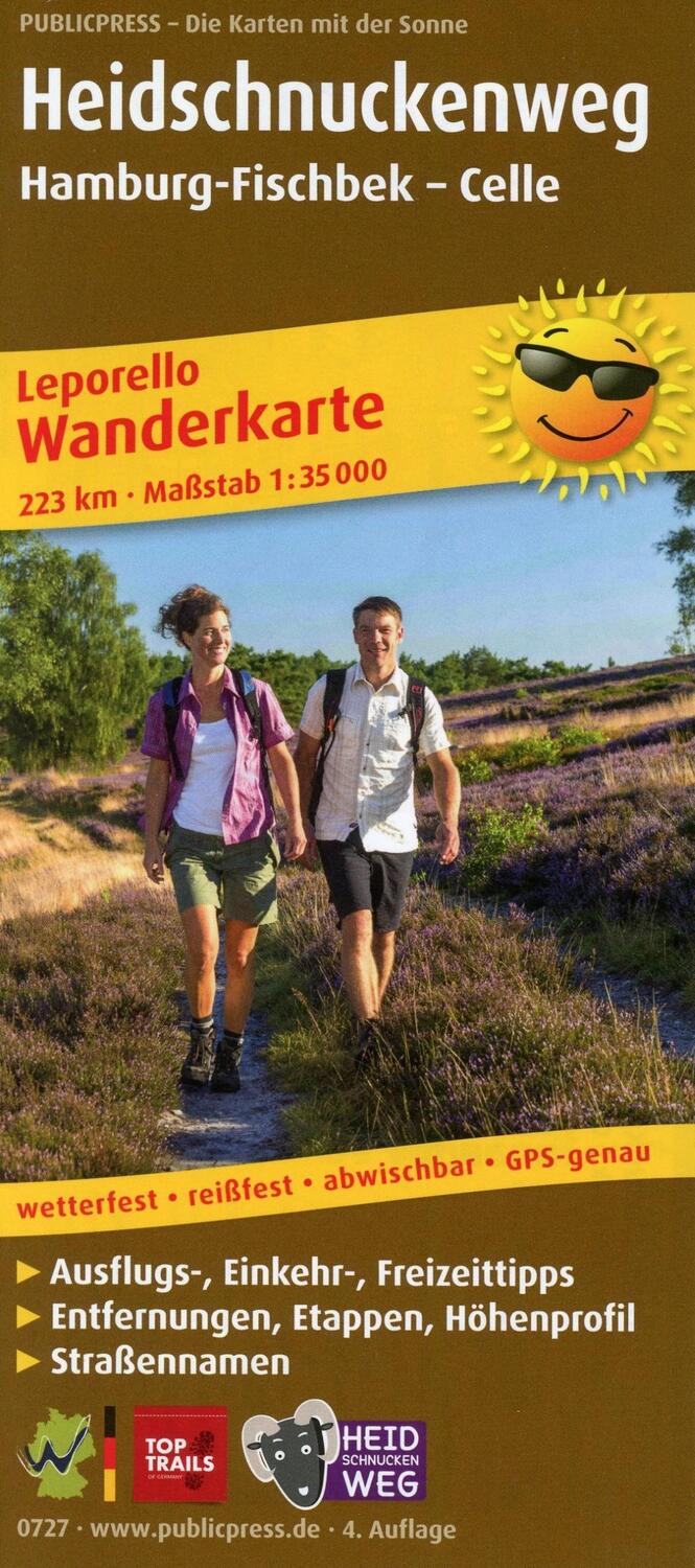 Cover: 9783899207279 | Wanderkarte Heidschnuckenweg, Hamburg-Fischbek - Celle 1 : 35 000