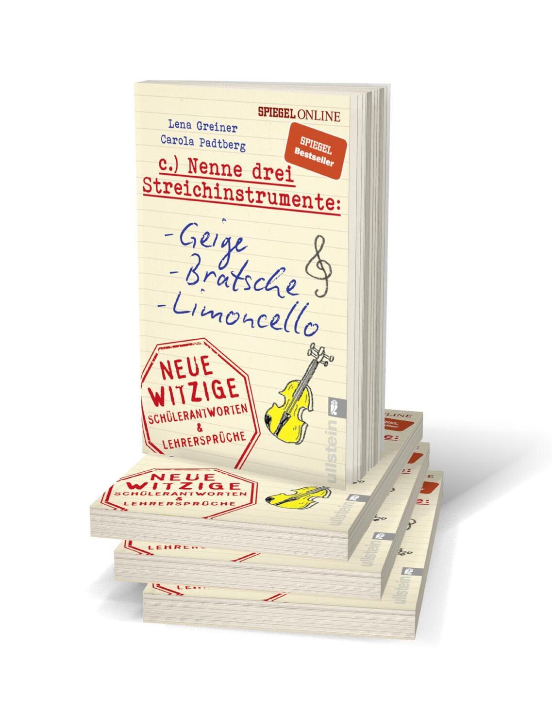 Bild: 9783548377971 | Nenne drei Streichinstrumente: Geige, Bratsche, Limoncello | Buch