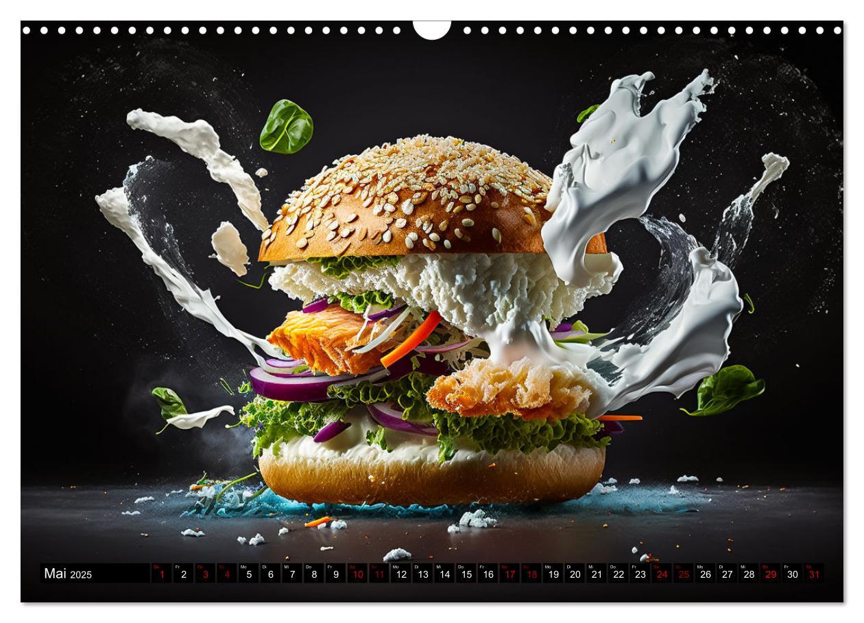 Bild: 9783383912979 | Burgerfood (Wandkalender 2025 DIN A3 quer), CALVENDO Monatskalender