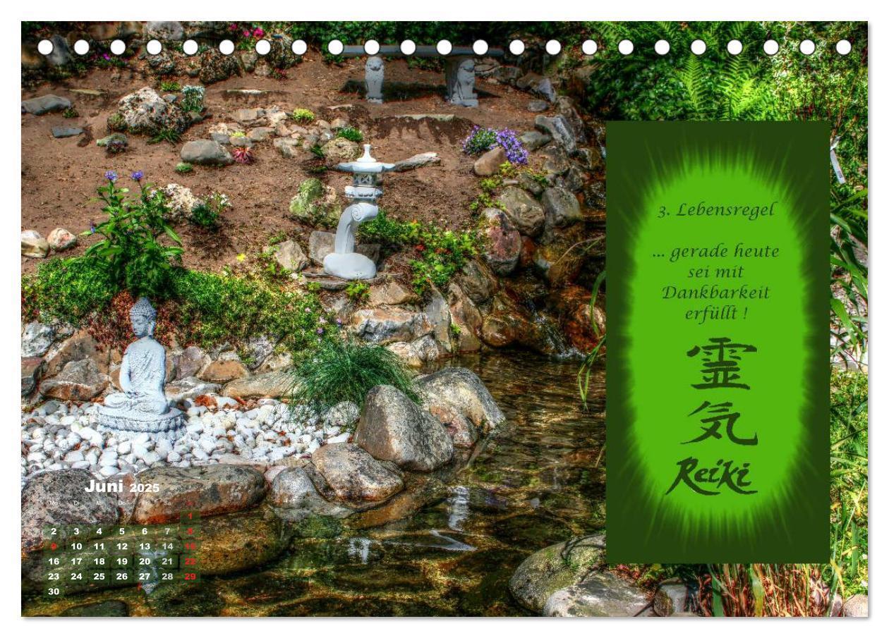 Bild: 9783435601394 | REIKI - Chakrameditation (Tischkalender 2025 DIN A5 quer), CALVENDO...