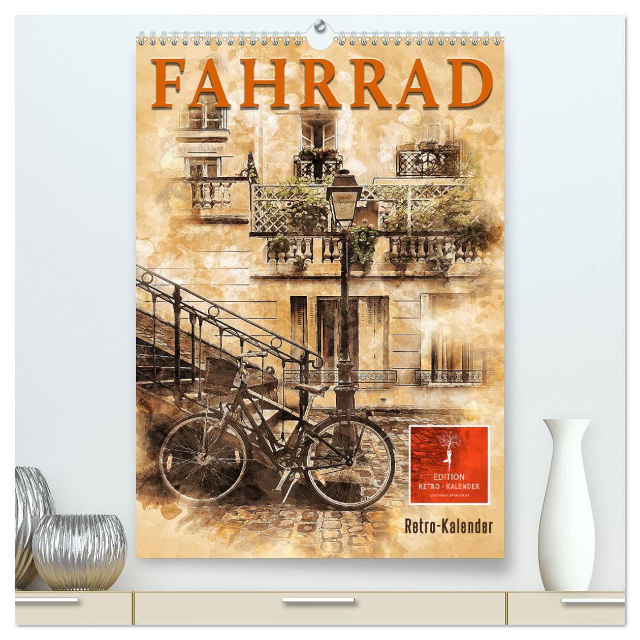 Cover: 9783435917617 | Fahrrad - Retro-Kalender (hochwertiger Premium Wandkalender 2025...