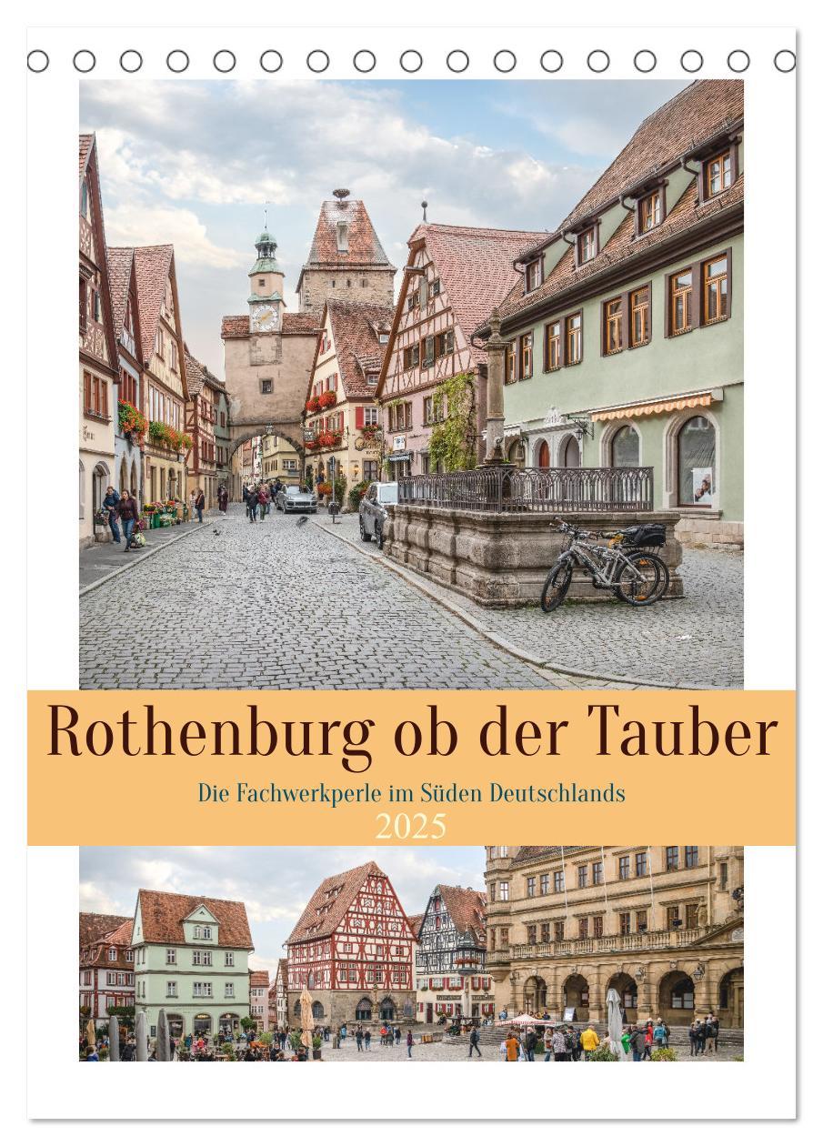 Cover: 9783435879403 | Rothenburg ob der Tauber (Tischkalender 2025 DIN A5 hoch), CALVENDO...