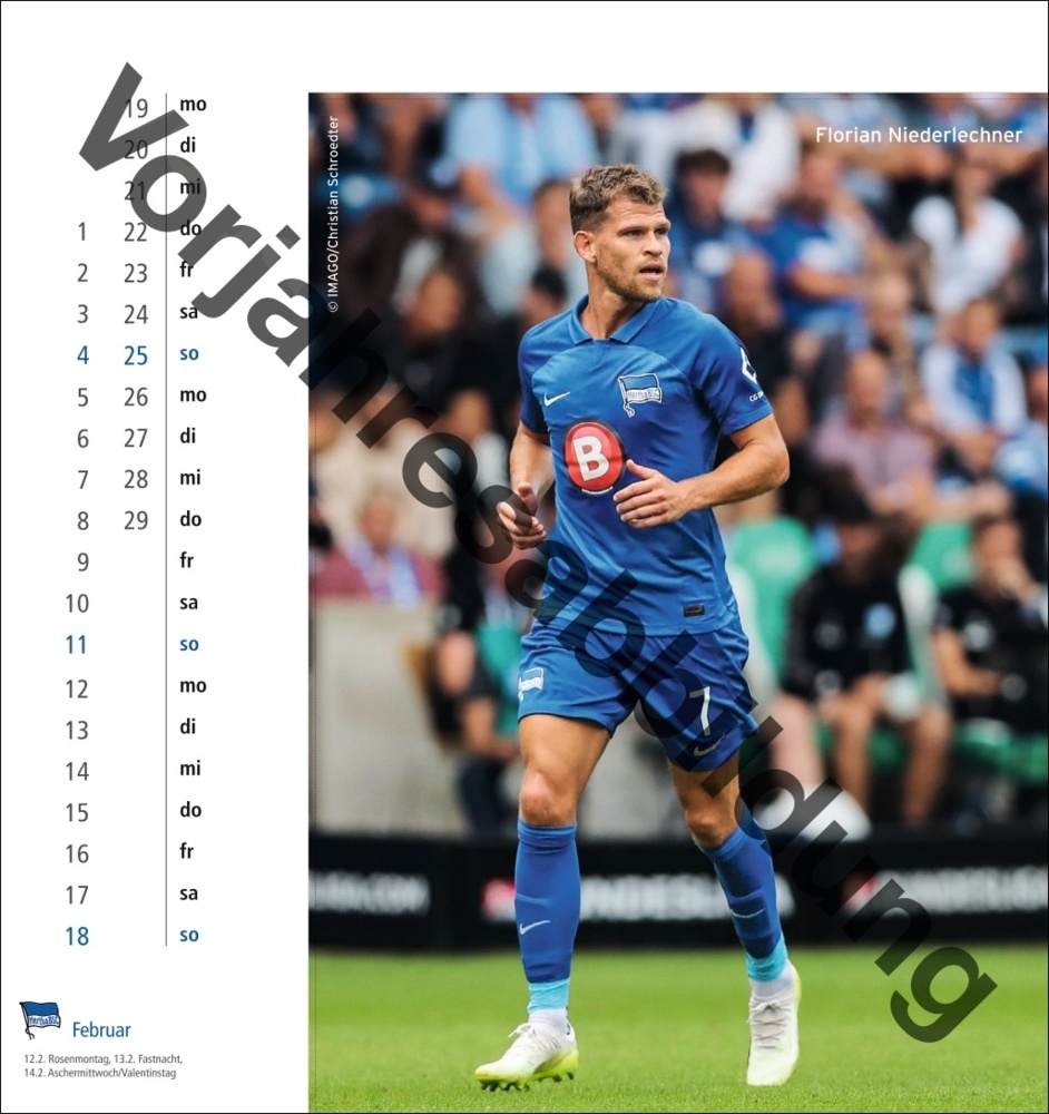 Bild: 9783756405480 | Hertha BSC Postkartenkalender 2025 | Kalender | Spiralbindung | 13 S.