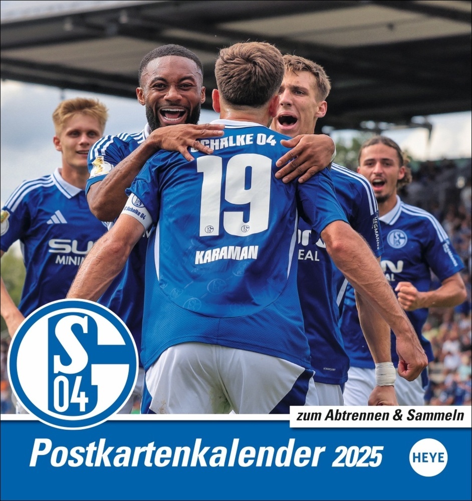 Cover: 9783756409211 | Schalke 04 Postkartenkalender 2025 | Kalender | Spiralbindung | 13 S.