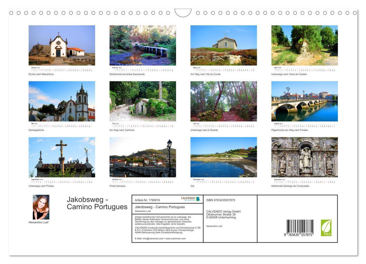 Bild: 9783435557875 | Jakobsweg - Camino Portugues (Wandkalender 2025 DIN A3 quer),...