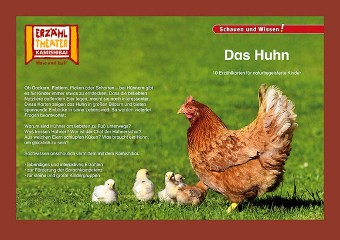 Cover: 4260505830519 | Das Huhn / Kamishibai Bildkarten | Box | 10 S. | Deutsch | 2017