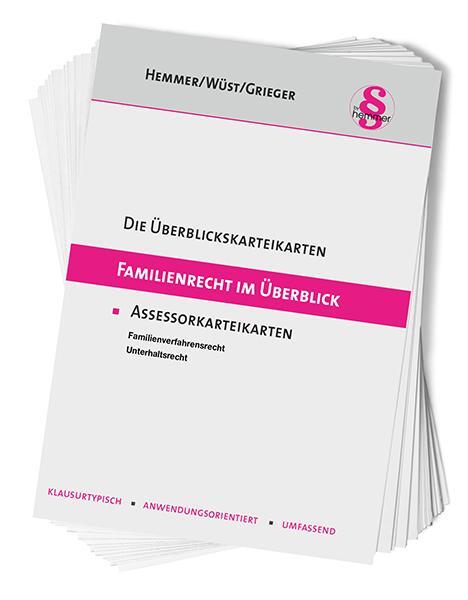 Cover: 9783861936763 | Familien- und Erbrecht im Überblick. Assessor-Karteikarten | Buch