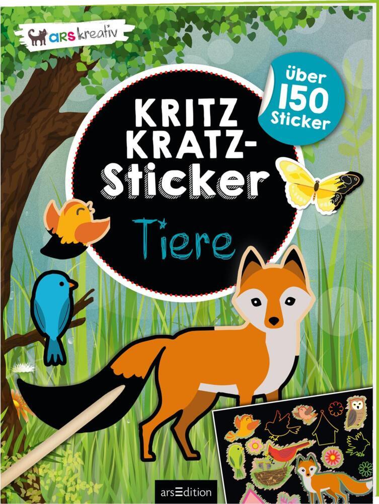 Cover: 9783845833699 | Kritzkratz-Sticker - Tiere | Über 150 Sticker | Taschenbuch | 36 S.