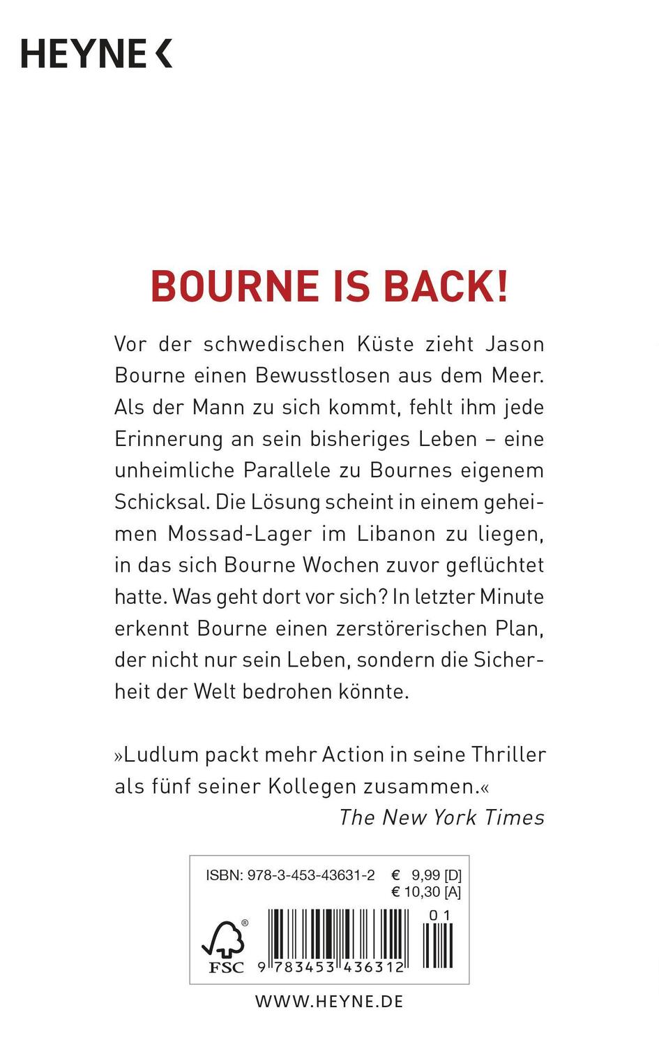 Rückseite: 9783453436312 | Der Bourne Verrat | Bourne 10 - Roman | Robert Ludlum (u. a.) | Buch