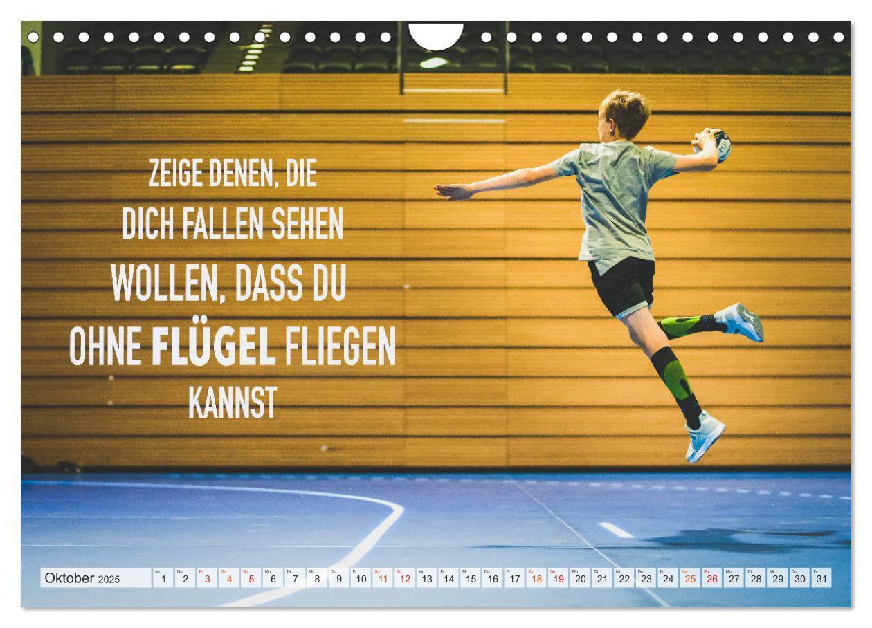 Bild: 9783435117499 | Positive Gedanken - Motivation und Handball (Wandkalender 2025 DIN...