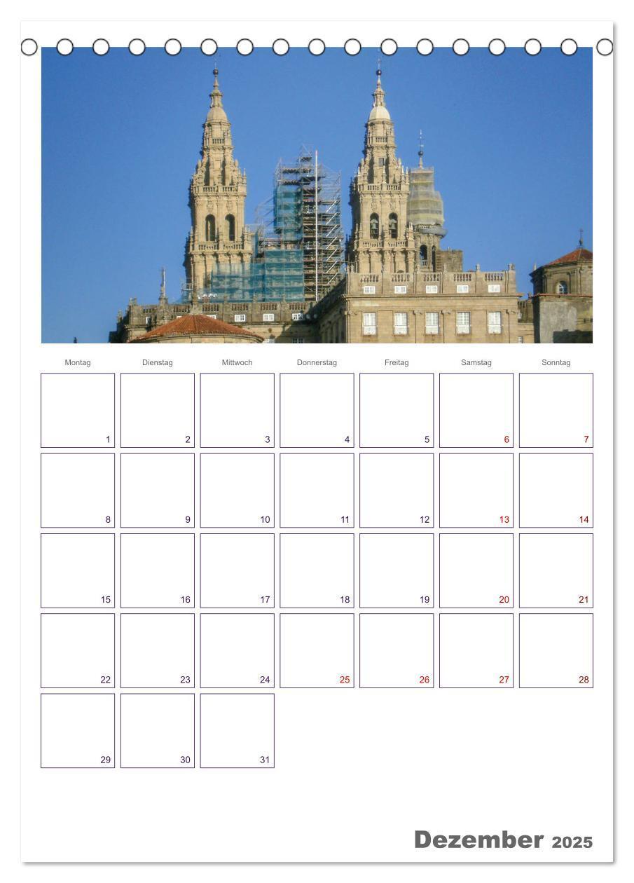 Bild: 9783435918140 | Mein Weg nach Santiago de Compostela (Tischkalender 2025 DIN A5...